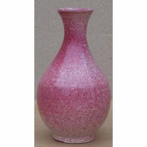 Vase en grès émaillé rose
