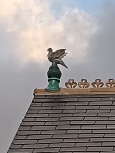 épi pigeon en grés émaillé